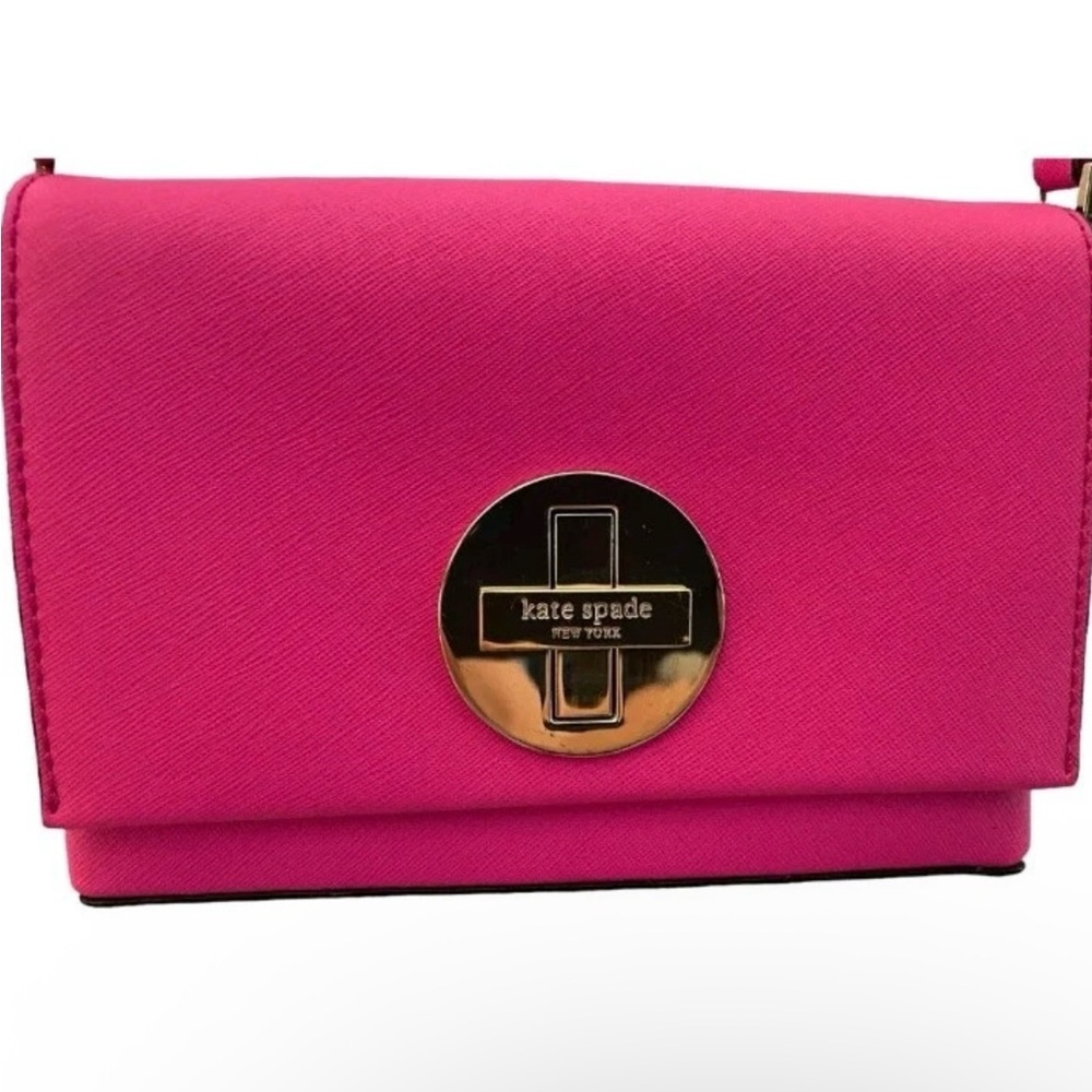 GUC Kate Spade Pink Crossbody Bag with Gold-Tone Hardware